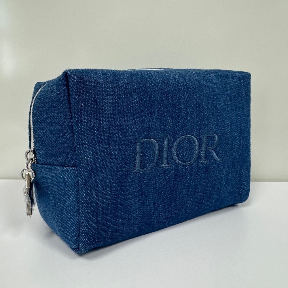 Dior Denim Vanity Cosmetic Bag